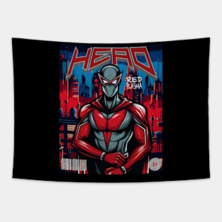 Hero Red Plasma Tapestry