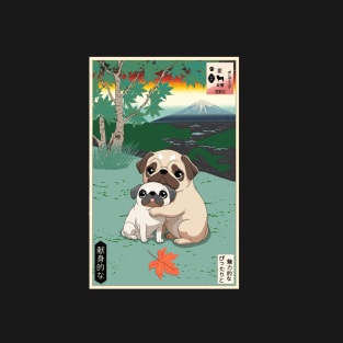 Pugs Of Ukiyo-e T-Shirt