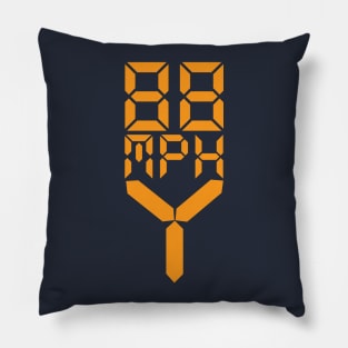 88 MPH The Speed of Time travel Pillow