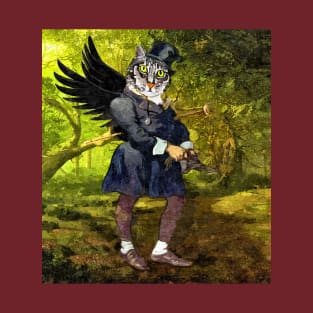 Angel Cat dressed as a Gentleman  Copyright TeAnne T-Shirt