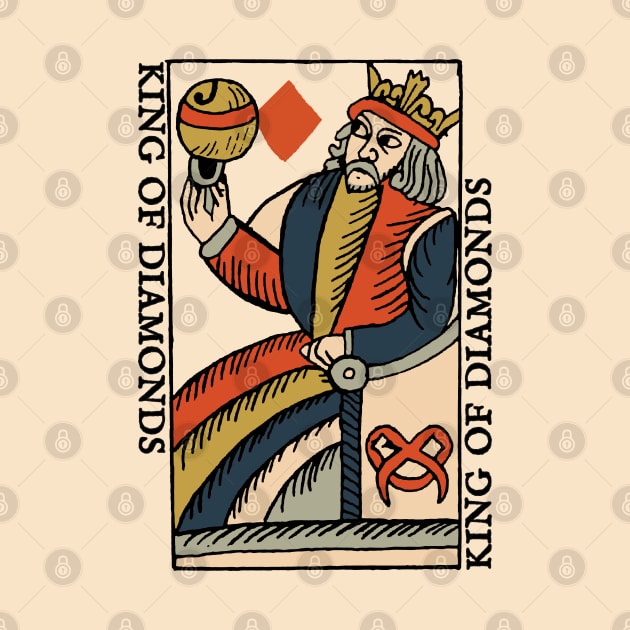 Original Standard Character of Playing Card King of Diamonds by KewaleeTee