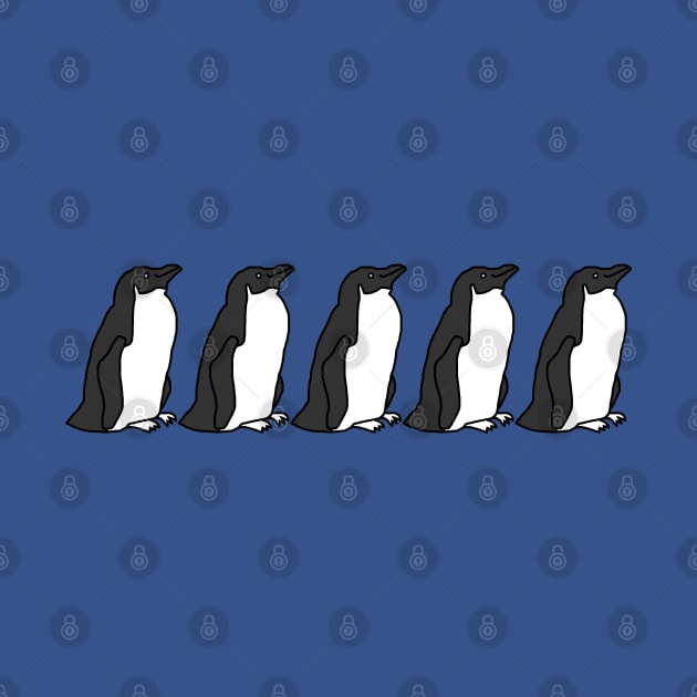 Five Penguins by ellenhenryart