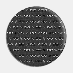 Glasses Pattern | 13 White BG Black Pin