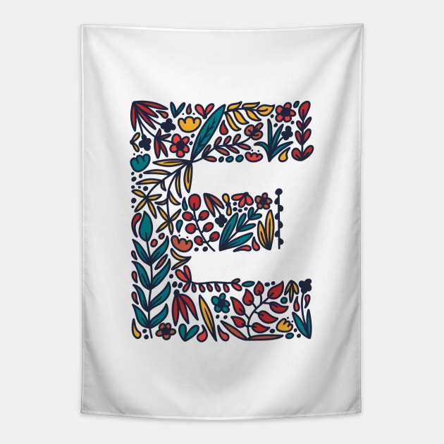 Tropical Letter E Tapestry by Cascade Patterns