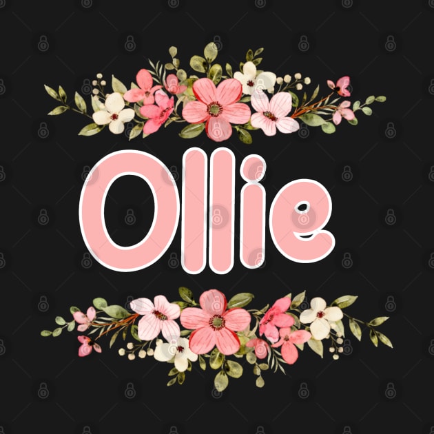 Flower Border Ollie Name Label Flower Border Ollie Name Label T