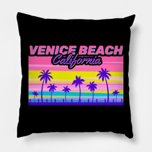 Vintage Style Venice Beach California Pillow