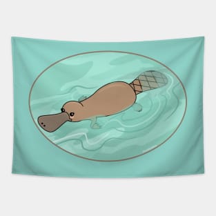 Kawaii platypus Tapestry