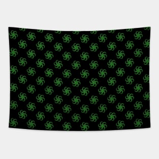 Yin Yang Design - Green Color Spider Pattern Tapestry