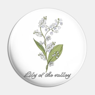 Spring flower Lily of the valley-Spring flowers May lily Pin