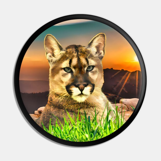 The Coguar wild cat in freedom Pin by UMF - Fwo Faces Frog