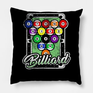 Billard Biliard Pool Snooker Funny Vintage Pillow