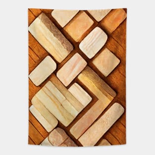 Wooden puzzle pattern Tapestry