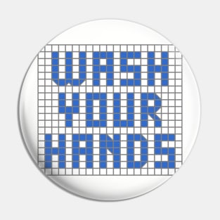 Science and health: Wash your hands (blue tile letters) Pin