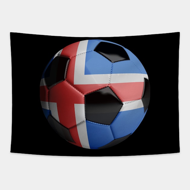 Iceland Soccer Ball Tapestry by reapolo