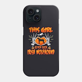 This Girl Loves Her Irish Wolfhound Dog Halloween Costume Phone Case