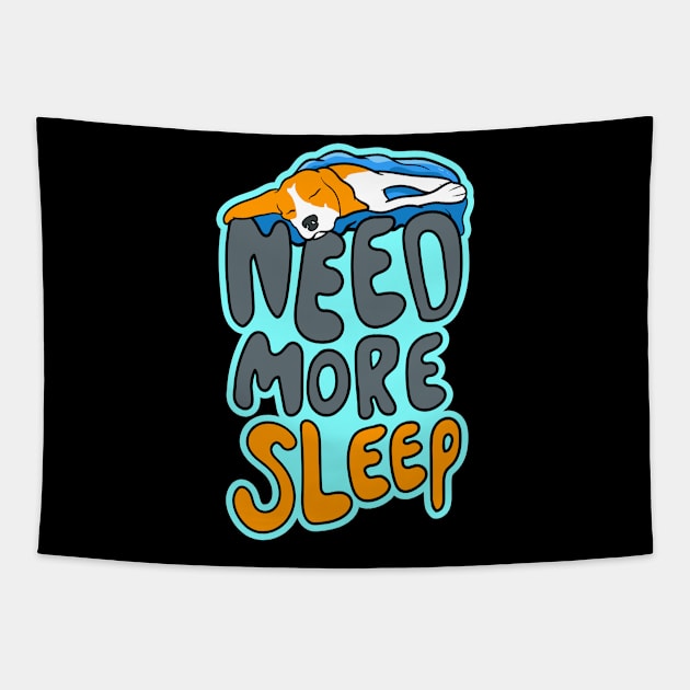 Need More Sleep - Beagle Tapestry by santelmoclothing