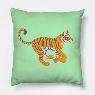 Running Bengal Tiger Pillow