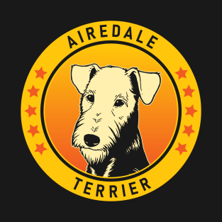 Airedale Terrier Dog Portrait T-Shirt