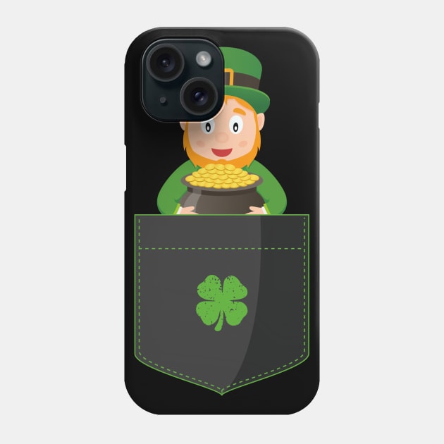 Pocket Leprechaun Funny St Patricks Day Phone Case by trendingoriginals