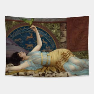 Dolce Far Niente by John William Godward Tapestry