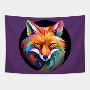 Rainbow Fox Tapestry