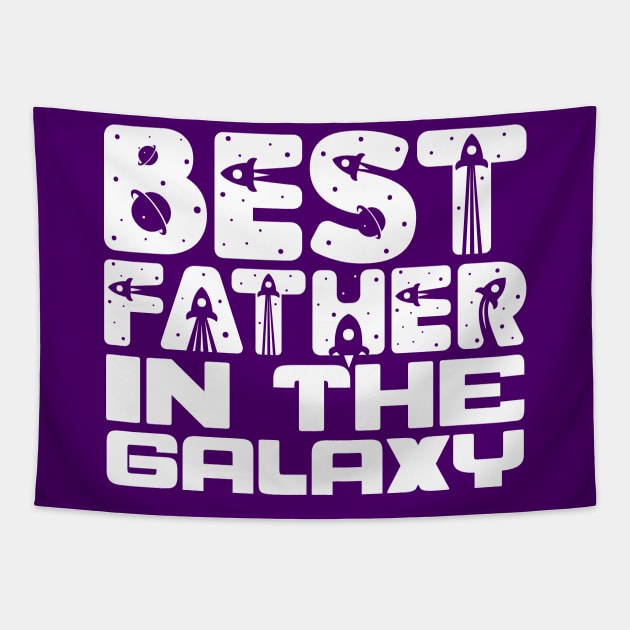 Best Father In The Galaxy Tapestry by colorsplash