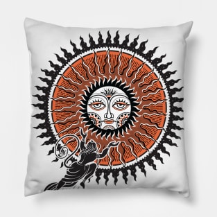 Sun and Hanuman Pillow