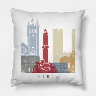 Genoa Vintage Poster Pillow