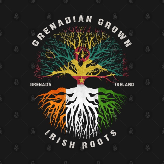 Grenadian Grown Irish Roots Ireland Flag by heart teeshirt