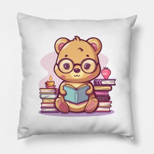 Cute Quokka reading books Pillow