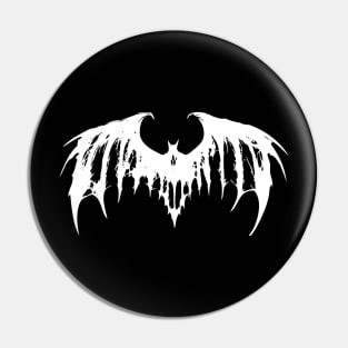 Horror Bat Movie White Pin