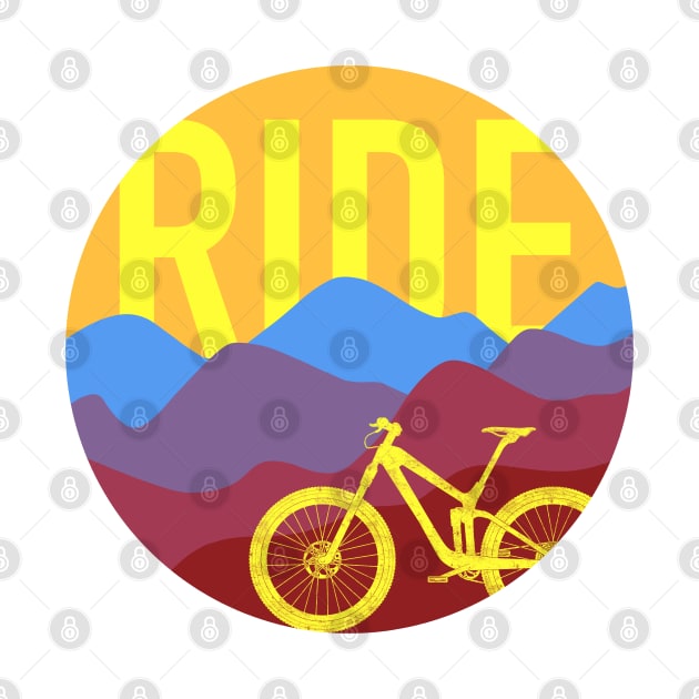 Ride MTB - Mountain Bike Vintage Colors by TheWanderingFools