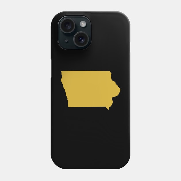 Iowa state map Phone Case by Wordandart