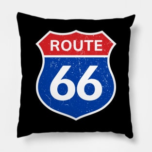 Route 66 - Retro Style Pillow