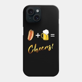 Beer and hotdog Phone Case