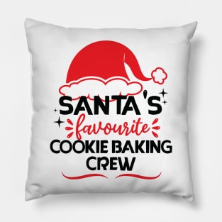 santa's favourite cookie baking crew Pillow