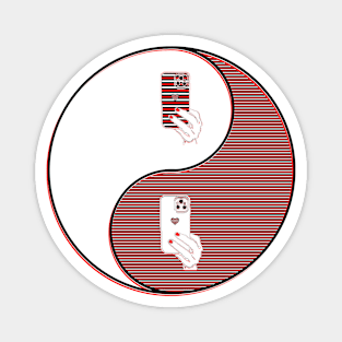 yin yang balance harmony design eastern philosophy phone Magnet