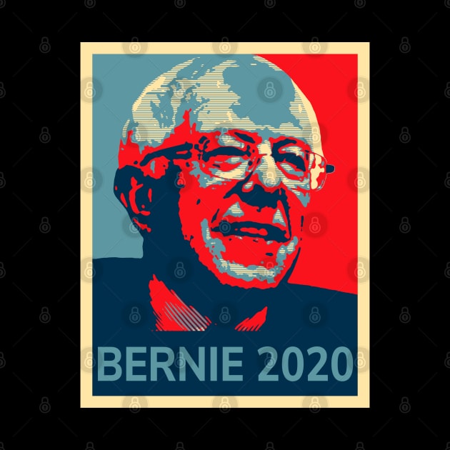 Bernie 2020 T-Shirt - Retro Poster by Ilyashop