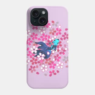 Kingyo swimming in a sea of Sakura: spring Phone Case