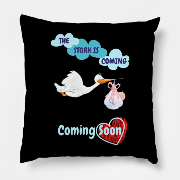 Coming Soon - Women Pregnancy Announcement Pillow by Marko Pasha