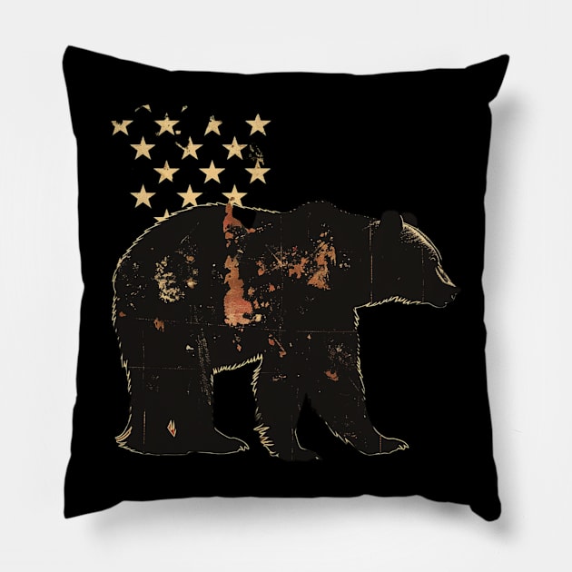 Grizzly Bear Watching Pillow by ElinvanWijland birds