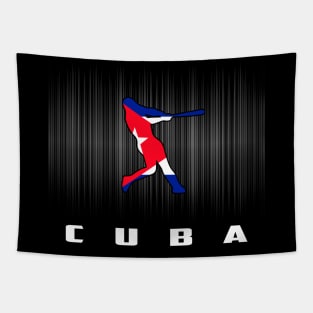 Cuba Retro Baseball Design I Love Cuban Men Women Tapestry