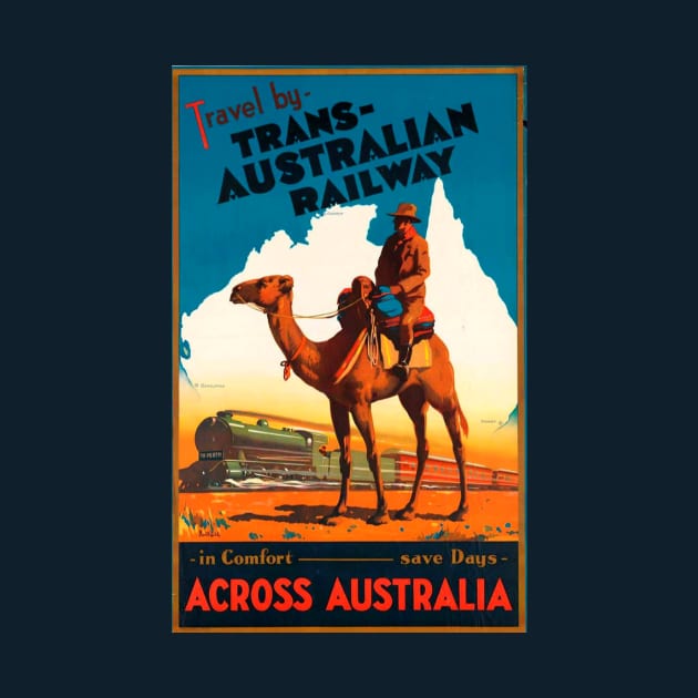 Vintage Travel Poster - Trans-Australian Railroad by Starbase79