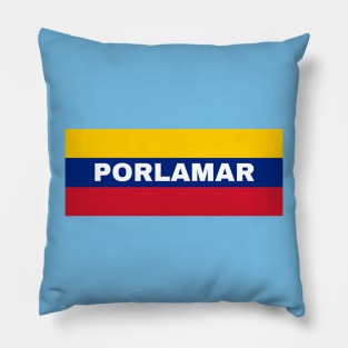 Porlamar City in Venezuelan Flag Colors Pillow