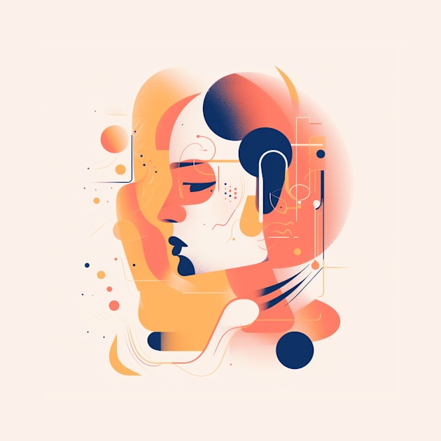 Abstract illustration of female head by KOTYA