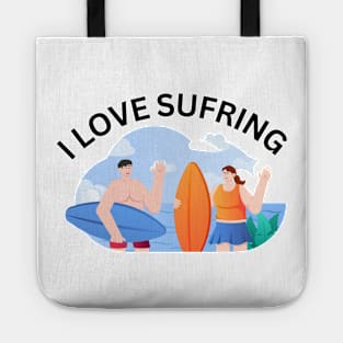 I Love Surfing Tote