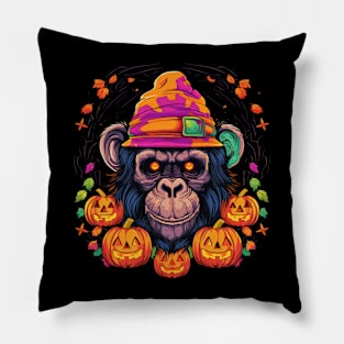 Chimpanzee Halloween Pillow