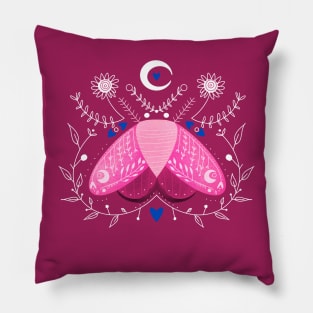 Valentines moth Pillow