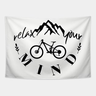 mountain bike mtb gift mountains cycling biking Tapestry