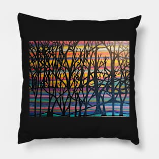 Light in the darkness landscape Pillow